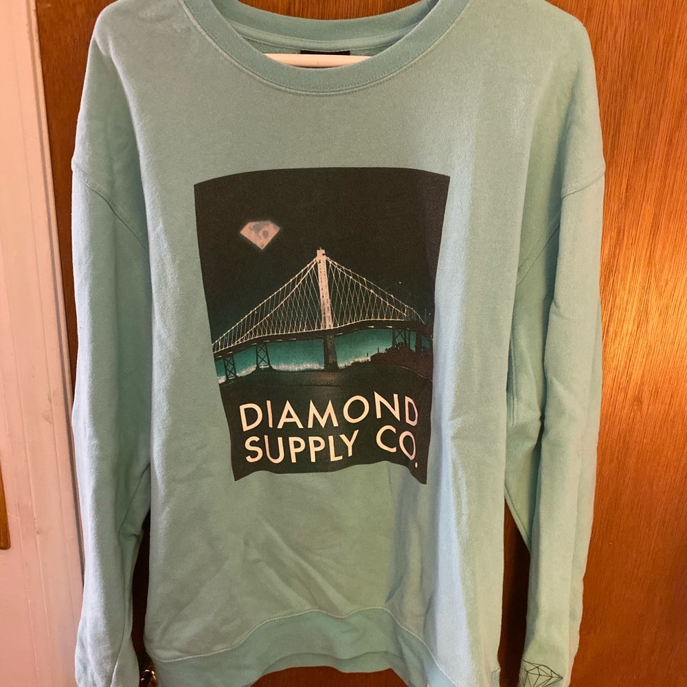 Teal diamond brand sweatshirt